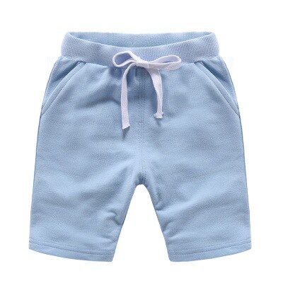 Boys' Plain Cotton Shorts with Drawstring