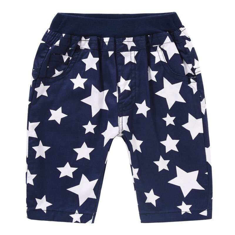 Boys' Loose Printed Shorts with Elastic Waist