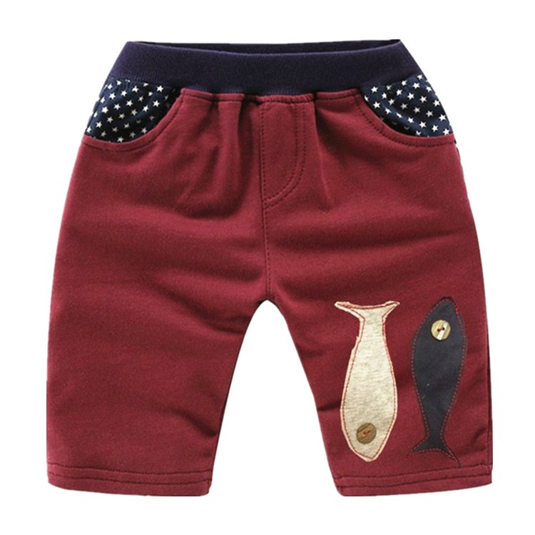 Boys' Loose Printed Shorts with Elastic Waist