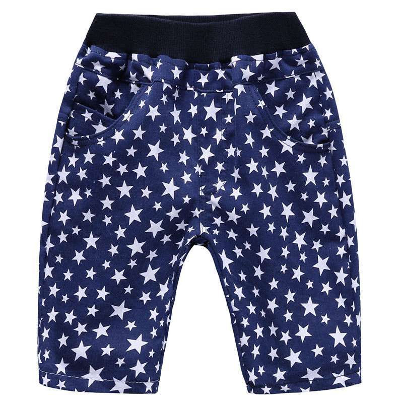 Boys' Loose Printed Shorts with Elastic Waist