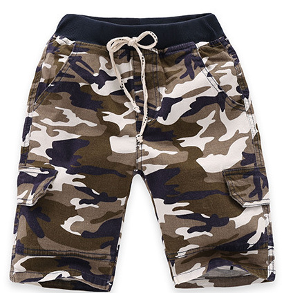 Boys' Loose Printed Shorts with Elastic Waist