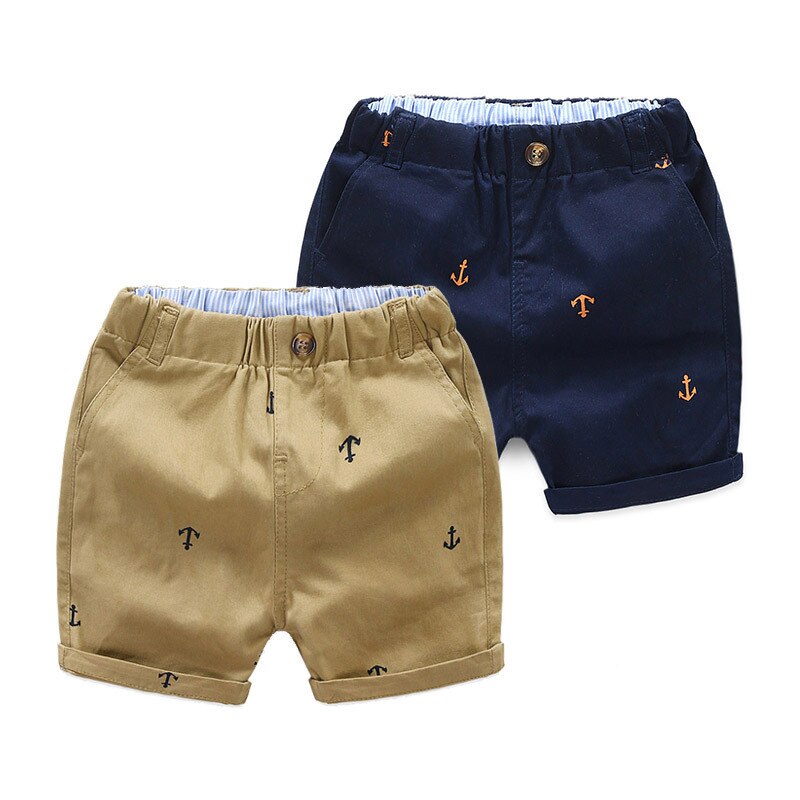 Anchor Printed Beach Shorts For Boys