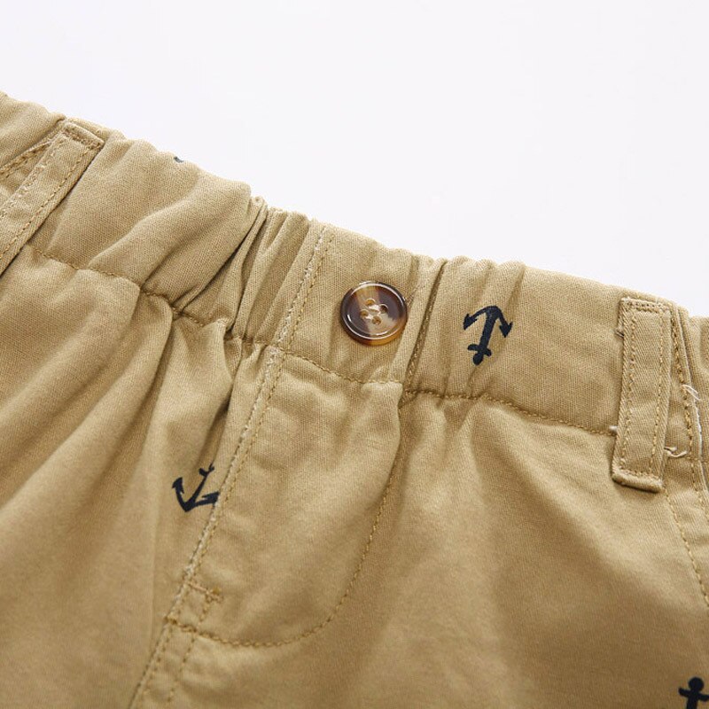 Anchor Printed Beach Shorts For Boys