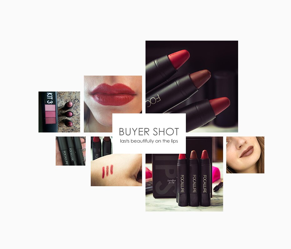 Vitamine E Matte Waterproof Lipstick 3 Pcs Set Vitamine E Matte Waterproof Lipstick 3 Pcs Set