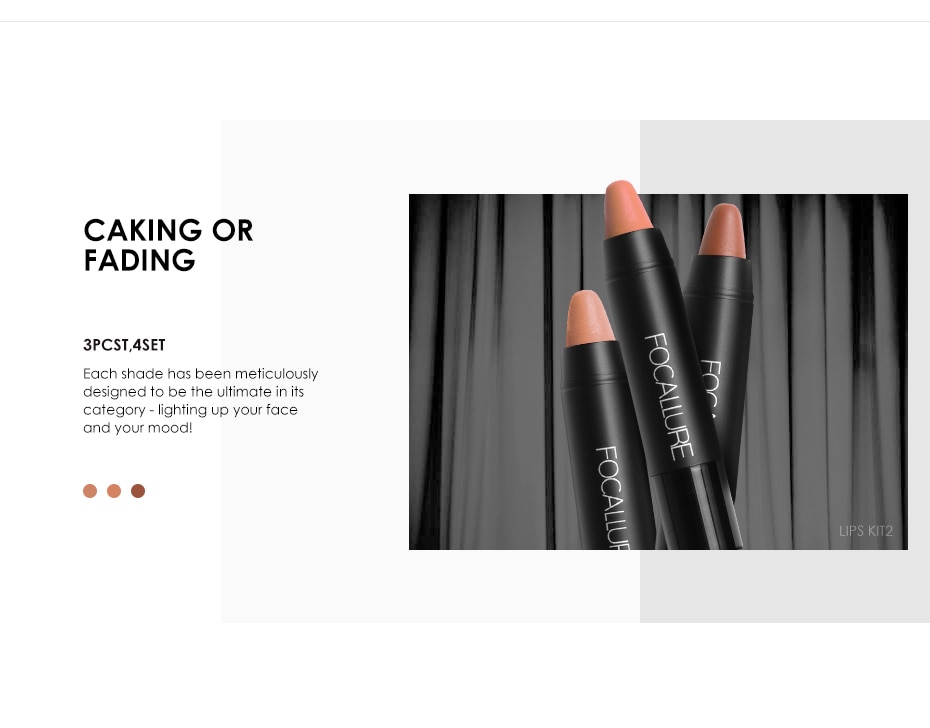 Vitamine E Matte Waterproof Lipstick 3 Pcs Set