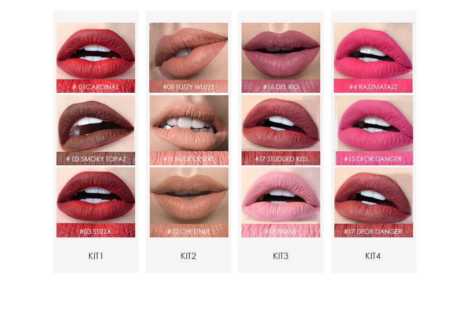 Vitamine E Matte Waterproof Lipstick 3 Pcs Set