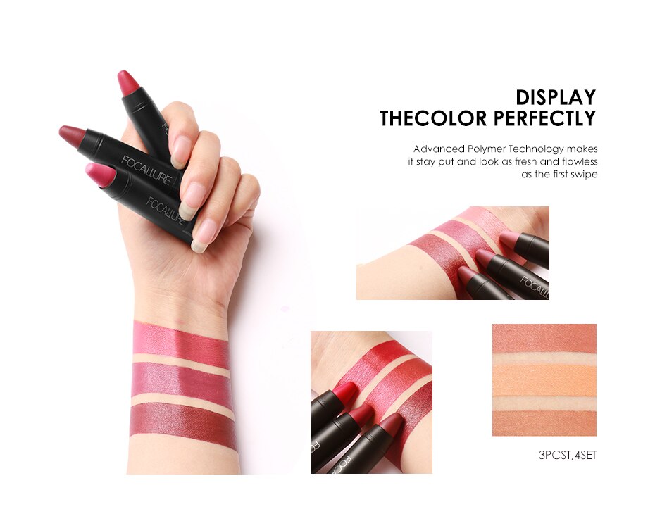 Vitamine E Matte Waterproof Lipstick 3 Pcs Set