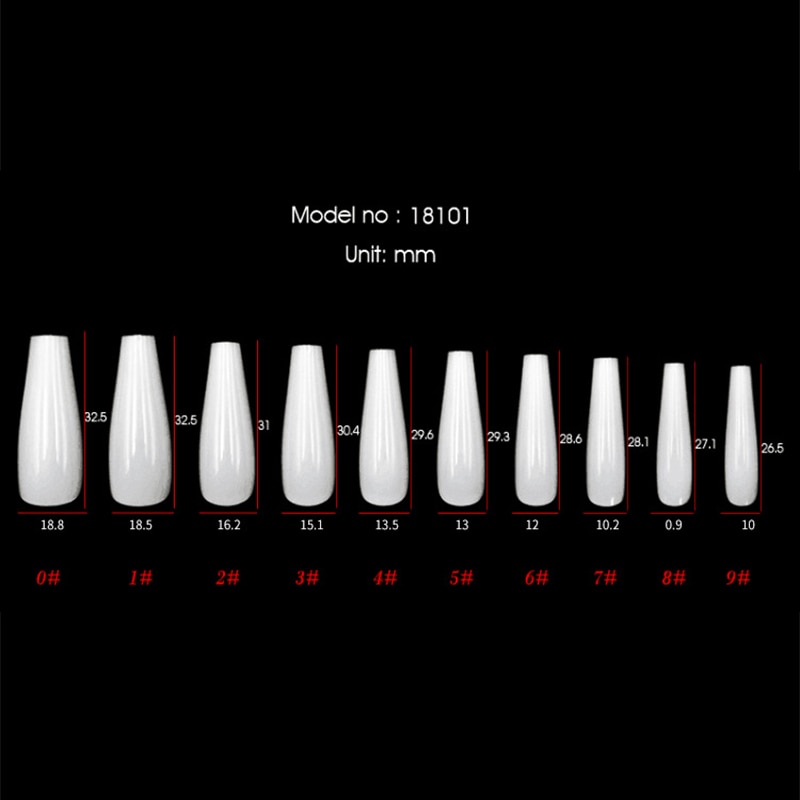 Long Square Press-On Nails 20 Pcs Set Long Square Press-On Nails 20 Pcs Set