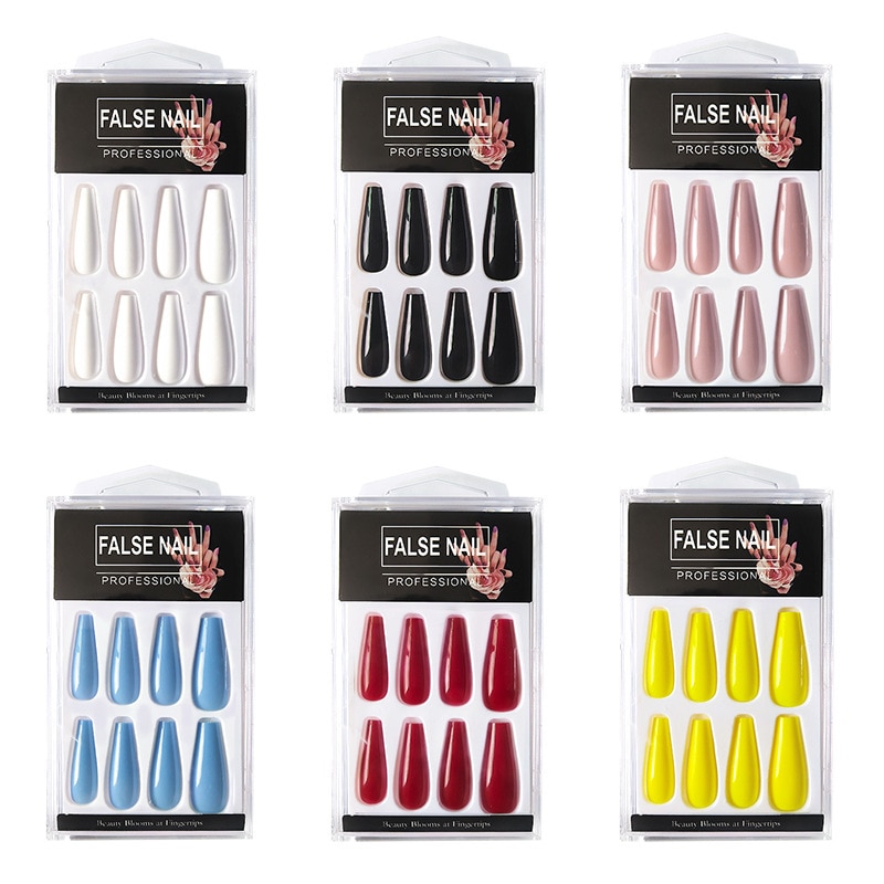 Long Square Press-On Nails 20 Pcs Set Long Square Press-On Nails 20 Pcs Set