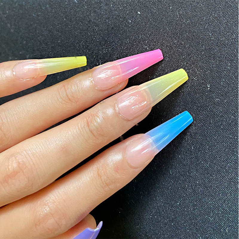 Long Square Press-On Nails 20 Pcs Set Long Square Press-On Nails 20 Pcs Set