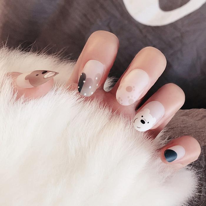 animated Bear Press-on Nails 24 Pcs Set animated Bear Press-on Nails 24 Pcs Set