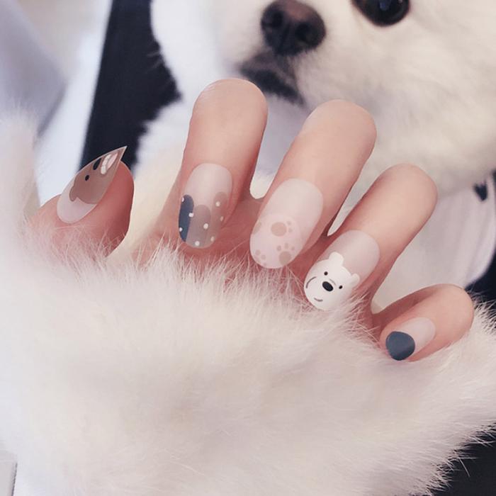 animated Bear Press-on Nails 24 Pcs Set animated Bear Press-on Nails 24 Pcs Set