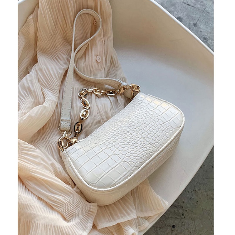 Mini Crocodile Pattern Shoulder Bag for Women