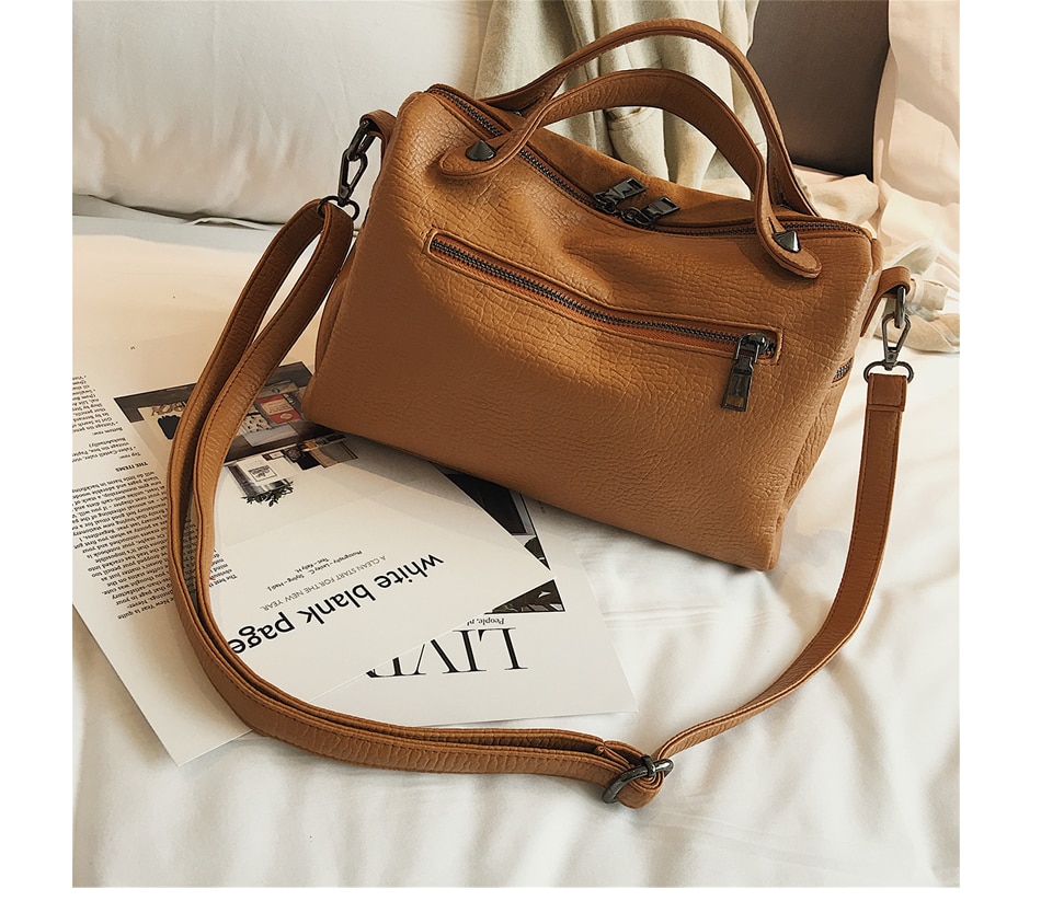 Fashion Top-Handle Bag with Rivets