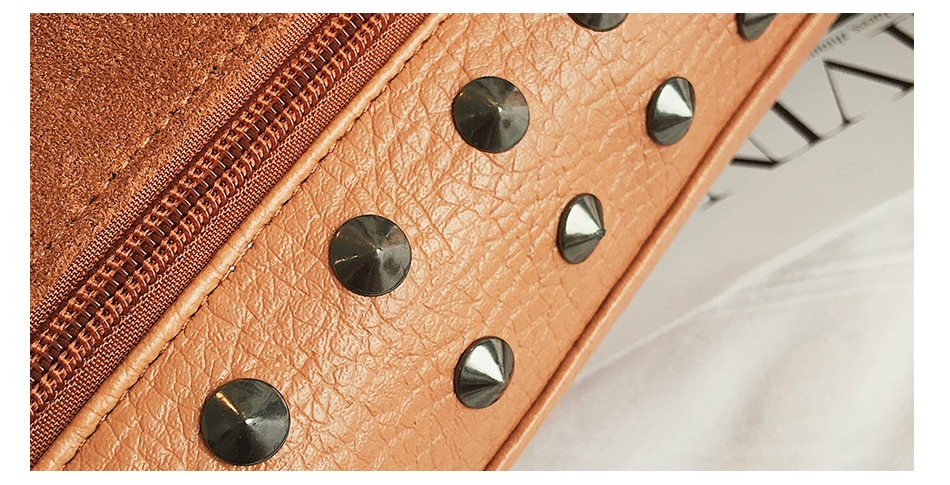 Fashion Top-Handle Bag with Rivets