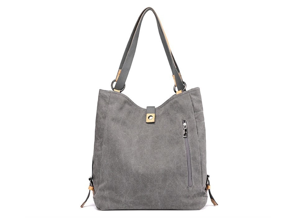 Fashion Solid Women's Canvas Shoulder Bag