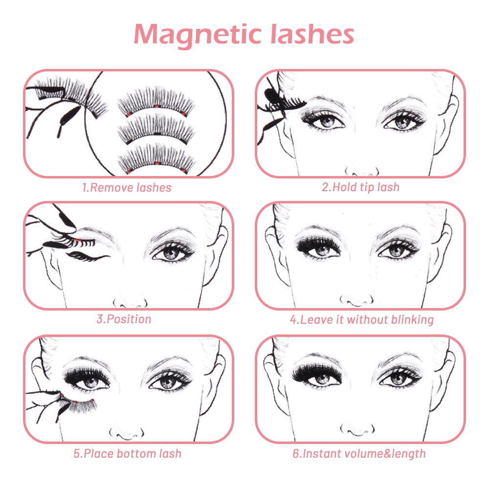 Natural Mink Magnetic Eyelashes with Case