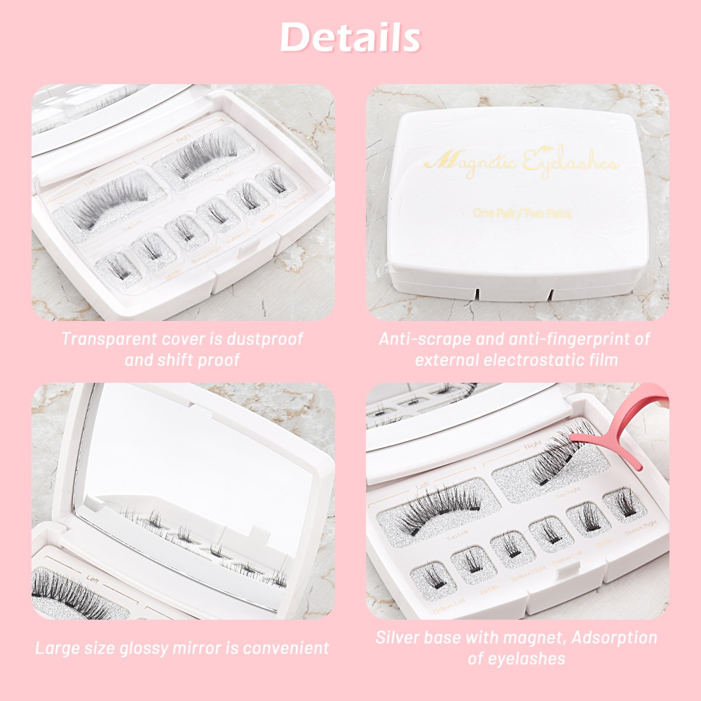Natural Mink Magnetic Eyelashes with Case