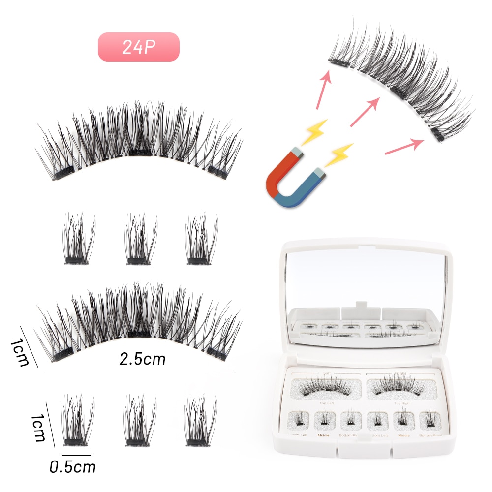 Natural Mink Magnetic Eyelashes with Case