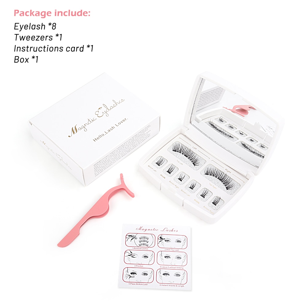 Natural Mink Magnetic Eyelashes with Case