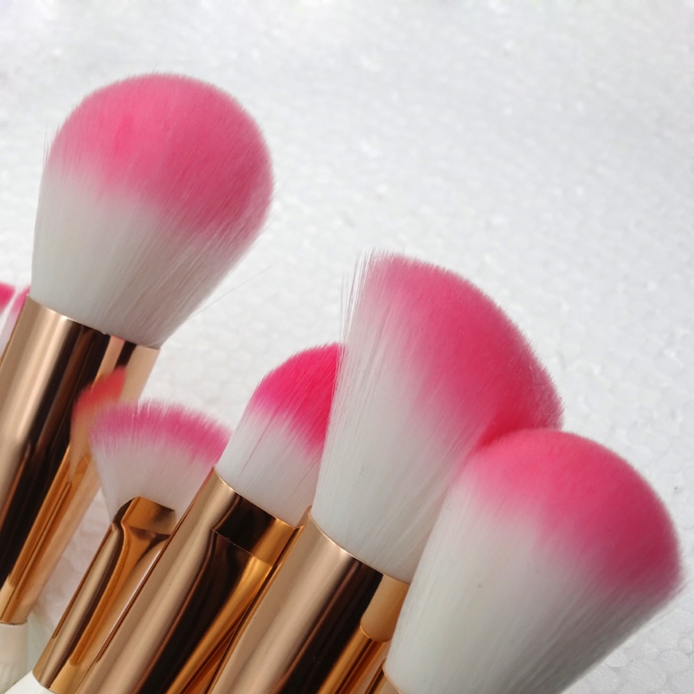 White Shell Unicorn Makeup Brushes 10 / 11 pcs Set