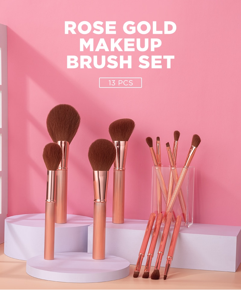 Women's Soft Makeup Brush Set 13 Pcs