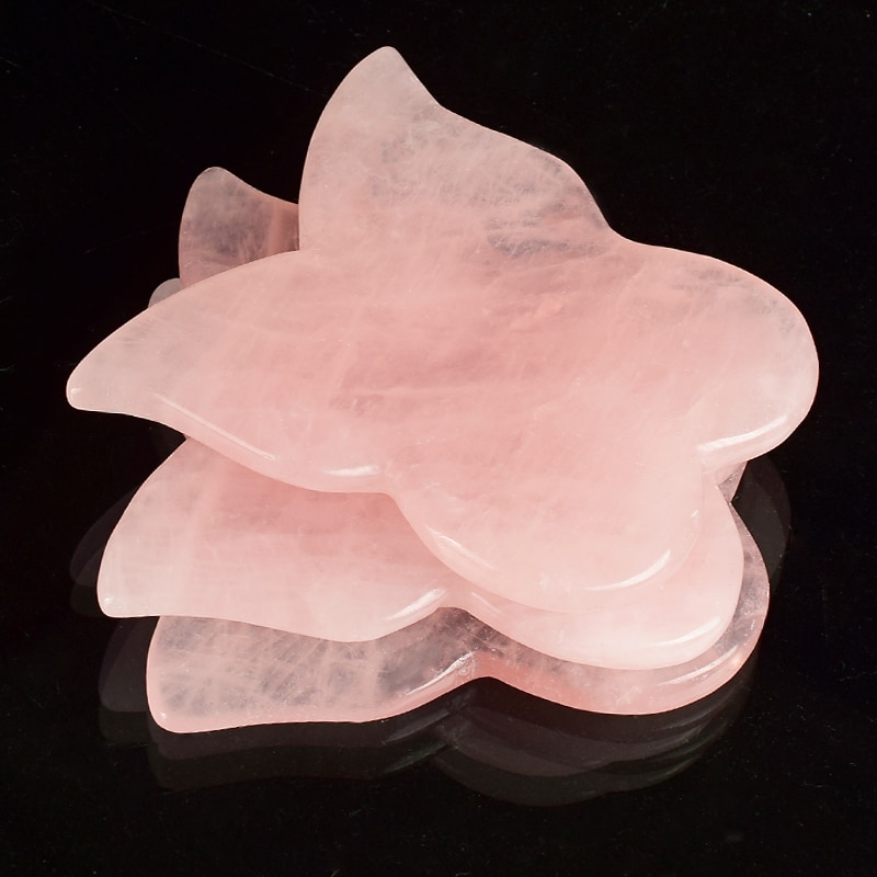 Natural Rose Quartz Butterfly Gua Sha Massager