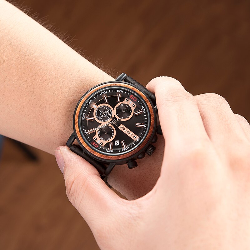 Men's Mechanical Wooden Watch
