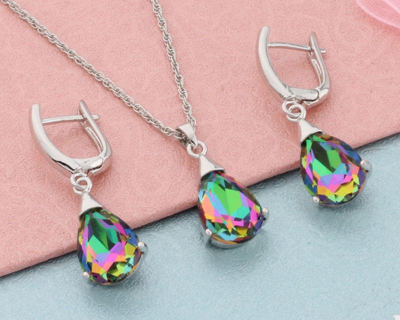Water Drop Earrings Jewerly Set for Women
