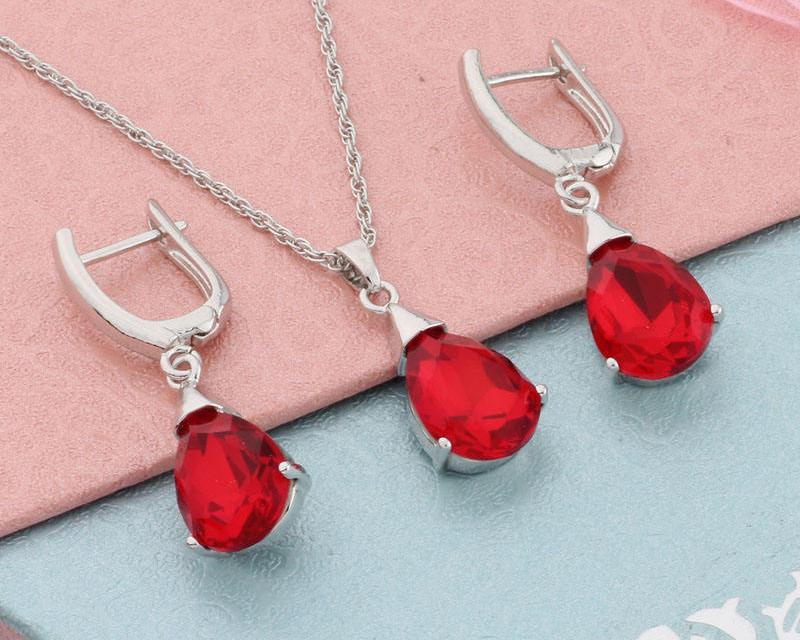 Water Drop Earrings Jewerly Set for Women
