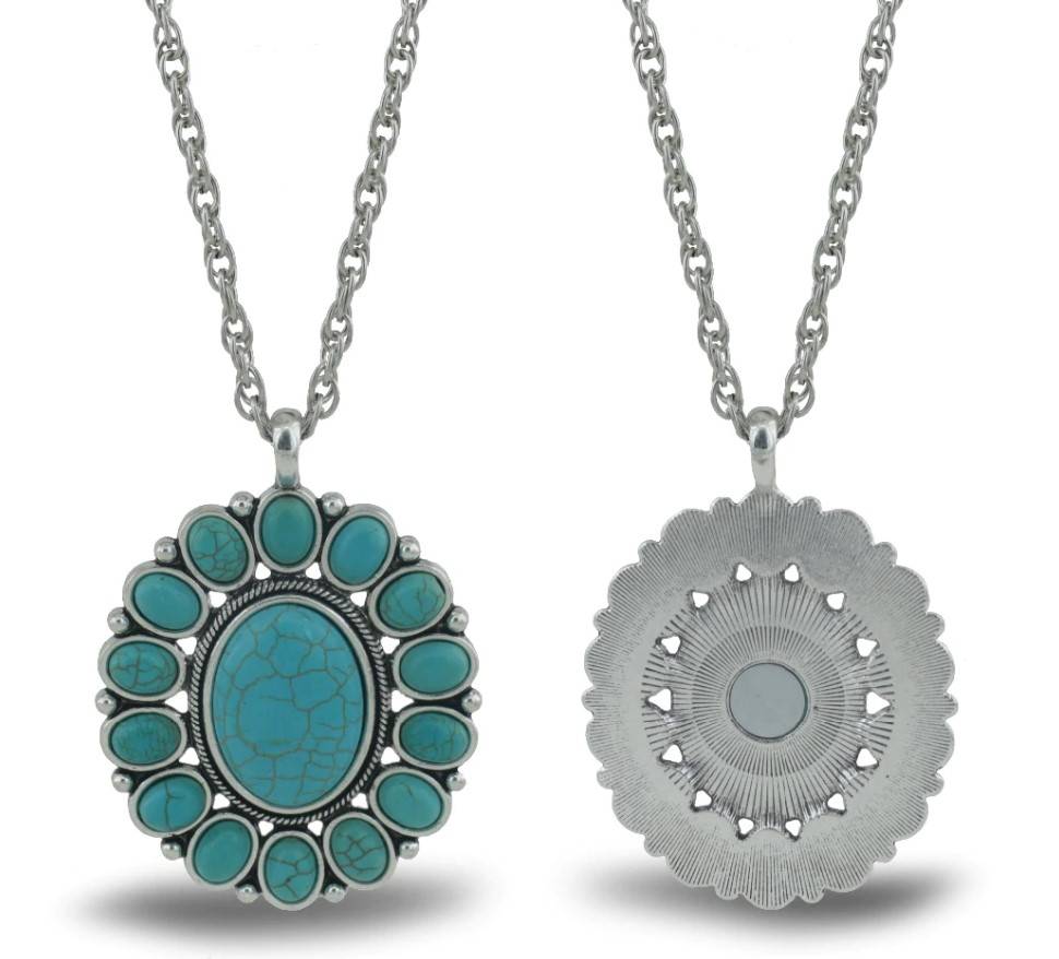 Women's Turquoise Necklace and Earrings Set