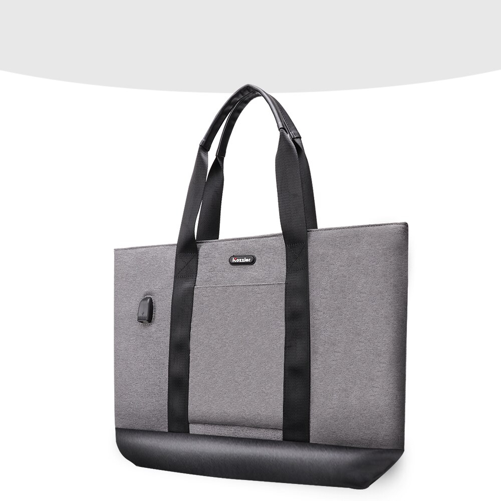 Women's Waterproof Laptop Shoulder Bag with USB Charging Port