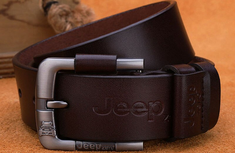 Men's Leather Belt with Metal Buckle