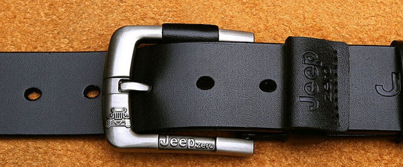 Men's Leather Belt with Metal Buckle