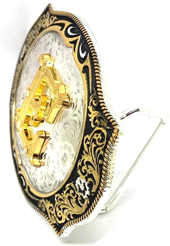 Men's Western Belt Buckle with Initial Letters