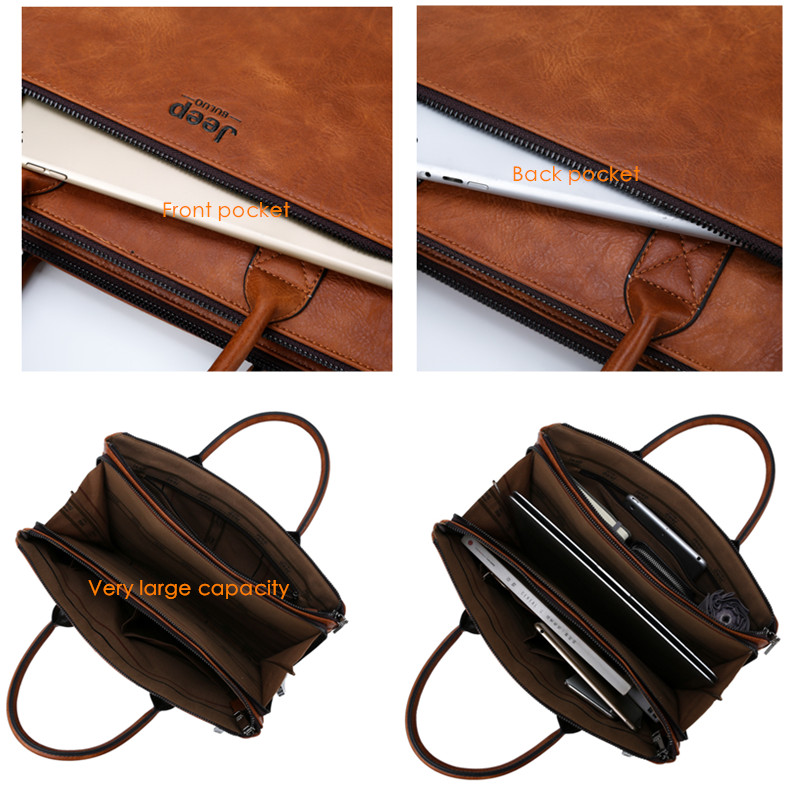 Men's Office Leather Shoulder Bag