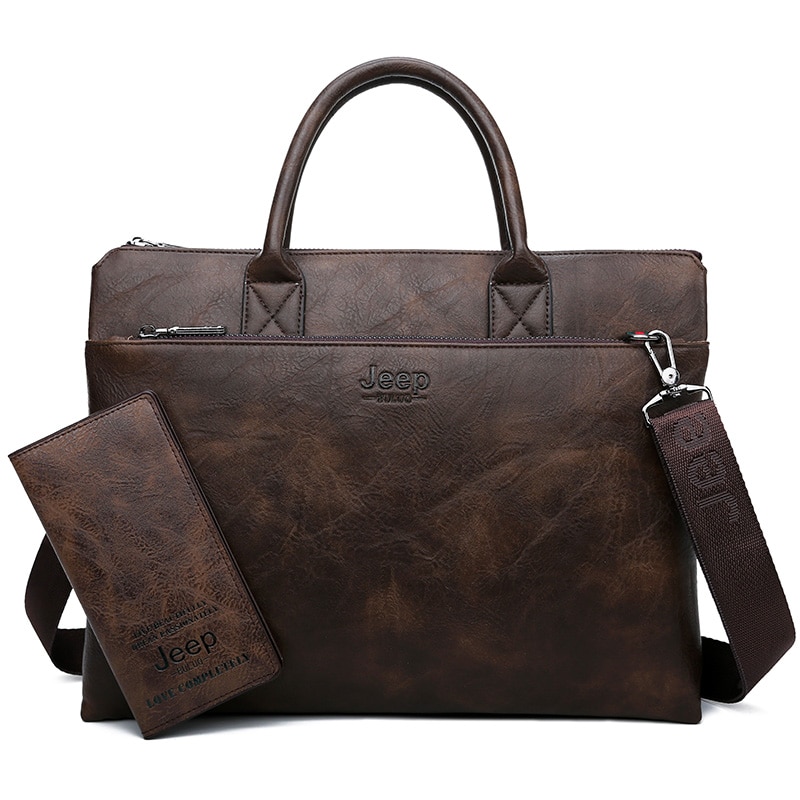 Men's Office Leather Shoulder Bag