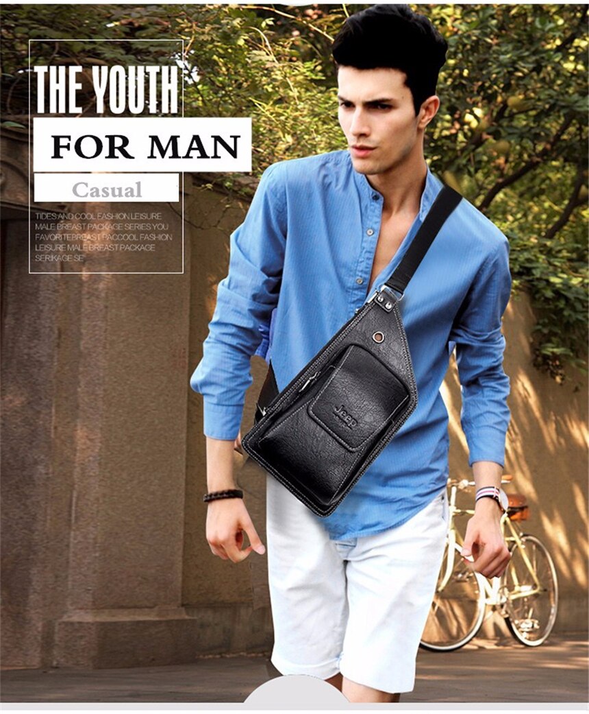 Men's Leather Crossbody Bag