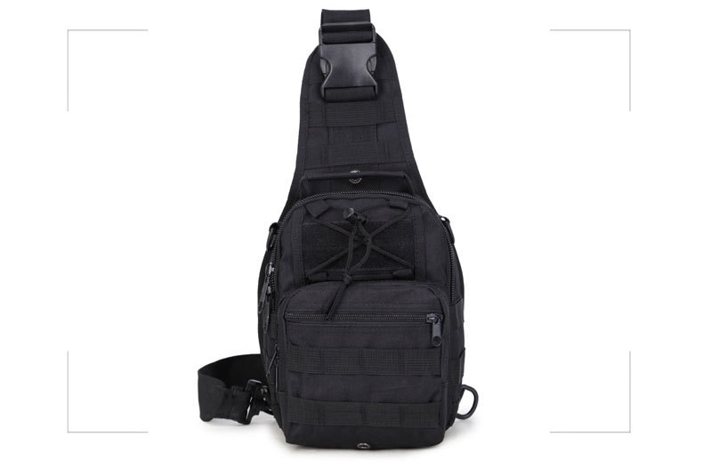 Black Multi Pocket Design Crossbody Bag