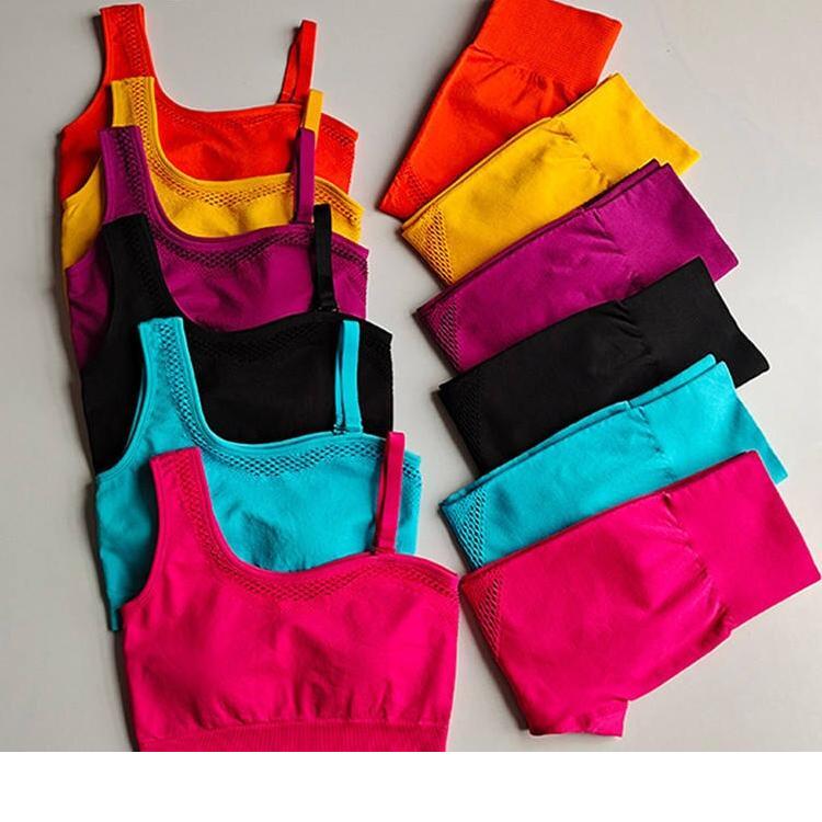 Solid Color Seamless Yoga Set for Women