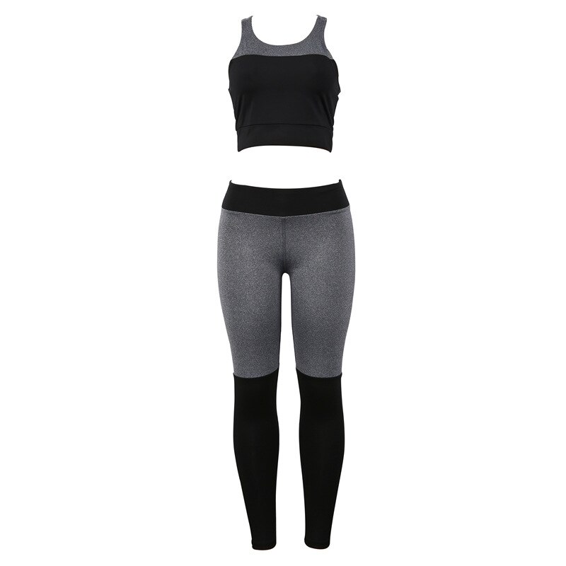 Women's High Waist Leggings And Bra Suit