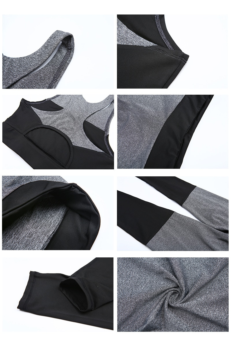 Women's High Waist Leggings And Bra Suit