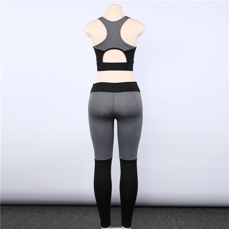 Women's High Waist Leggings And Bra Suit