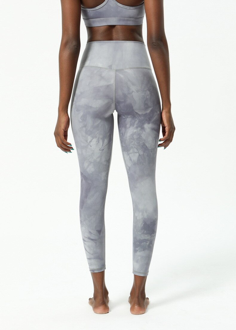 Women's Marble Pattern Sports Bra and Leggings