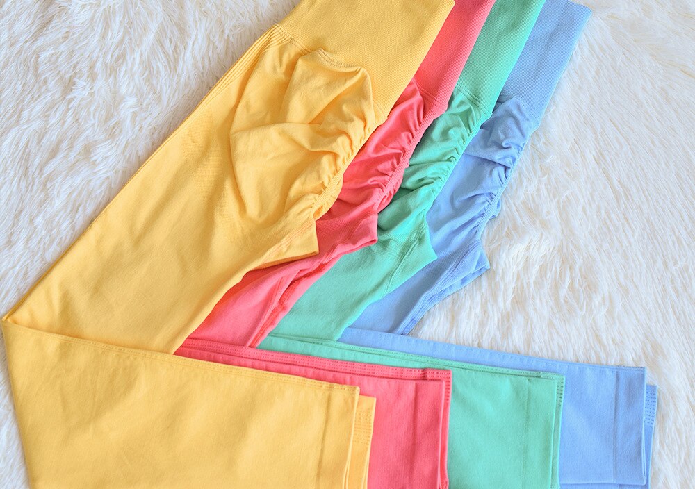 Women's Candy Color Sports Long Sleeve and Leggings