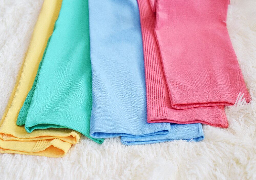 Women's Candy Color Sports Long Sleeve and Leggings
