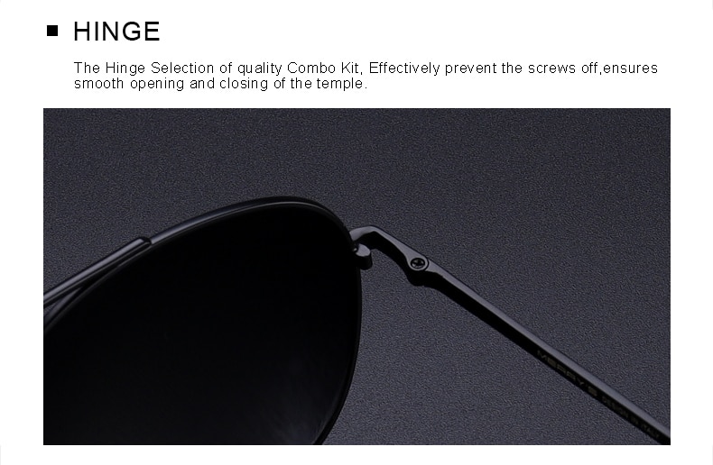 Men's Classic Pilot HD Polarized Sunglasses