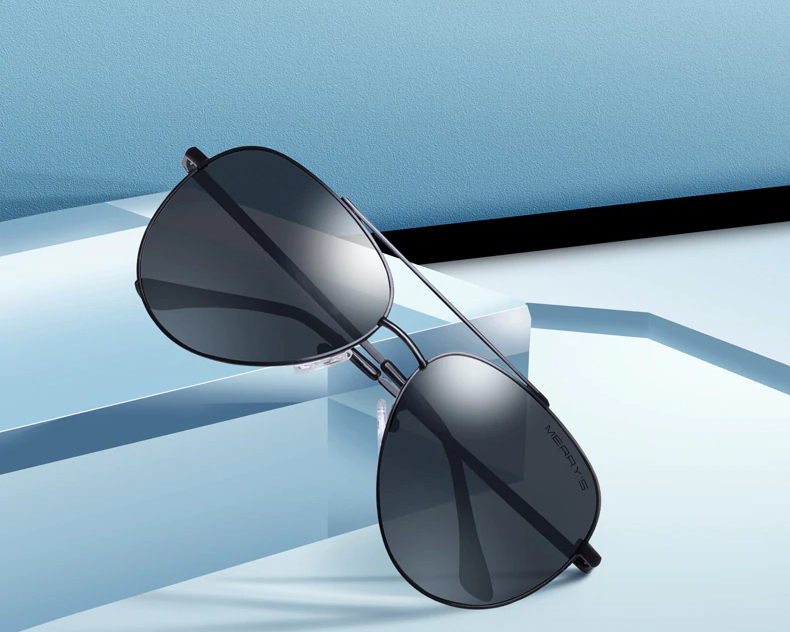 Men's Classic Pilot HD Polarized Sunglasses