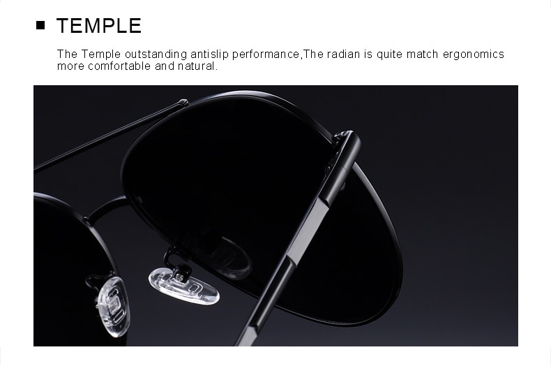 Men's Classic Pilot HD Polarized Sunglasses