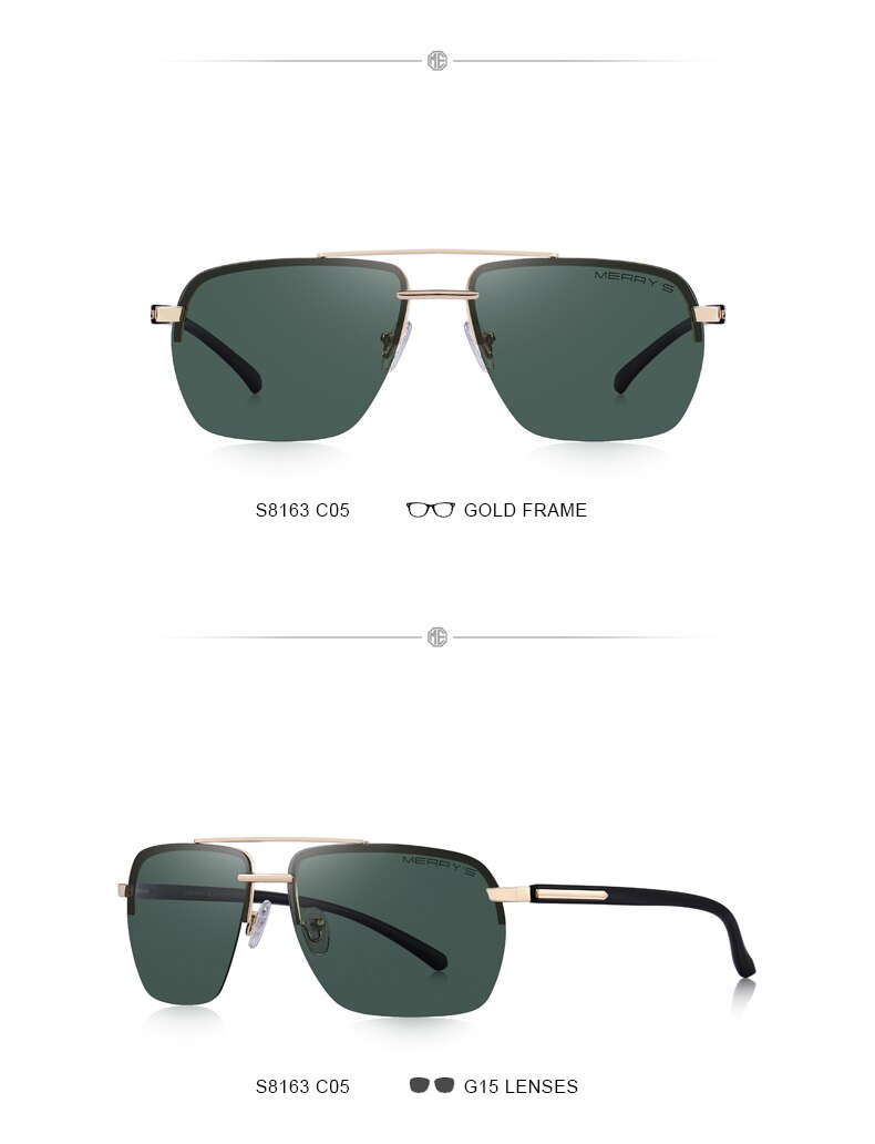 Men's Classic Rectangle Sunglasses